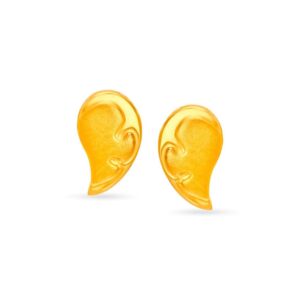 Solid 22K/18K/14K Fine Gold Certified Stamped Beautiful Plane Leaf Design Earring