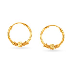 Solid 22K/18K/14K Fine Gold Certified Stamped Classy Single Bead Design Earring