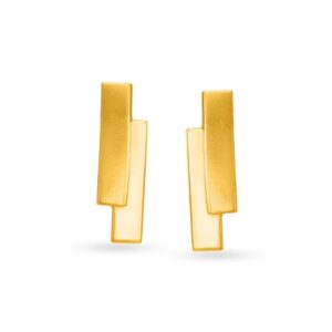Solid 22K/18K/14K Fine Gold Certified Stamped Marvelous Double Scale Design Earring