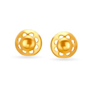 Solid 22K/18K/14K Fine Gold Certified Stamped Classy Round Design Earring
