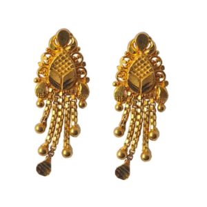 Solid 22K/18K/14K Fine Gold Certified Stamped Multiple Chain Design Earring