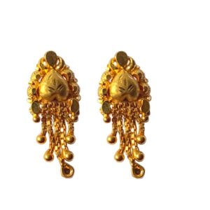 Solid 22K/18K/14K Fine Gold Certified Stamped Beautiful Heart Design Earring