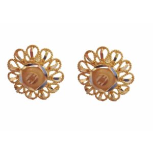 Solid 22K/18K/14K Fine Gold Certified Stamped Magnificent Flower Design Earring
