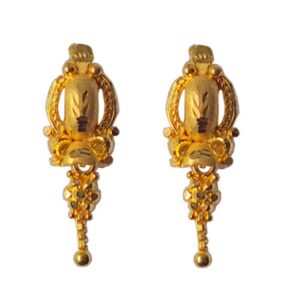 Solid 22K/18K/14K Fine Gold Certified Stamped Single Chain Design Earring