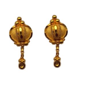 Solid 22K/18K/14K Fine Gold Certified Stamped Single Chain Design Earring
