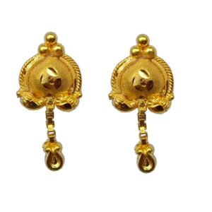 Solid 22K/18K/14K Fine Gold Certified Stamped Single Chain Design Earring