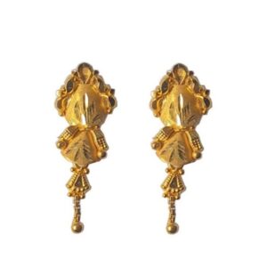 Solid 22K/18K/14K Fine Gold Certified Stamped Single Chain Design Earring