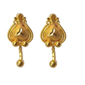 Solid 22K/18K/14K Fine Gold Certified Stamped Single Chain Design Earring