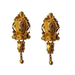 Solid 22K/18K/14K Fine Gold Certified Stamped Broad Design Design Earring