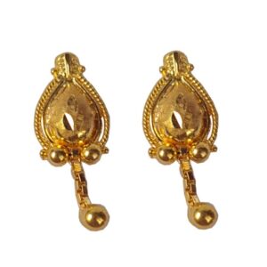 Solid 22K/18K/14K Fine Gold Certified Stamped Single Chain Design Earring