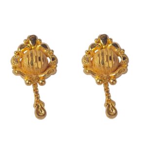 Solid 22K/18K/14K Fine Gold Certified Stamped Single Chain Design Earring