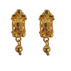 Solid 22K/18K/14K Fine Gold Certified Stamped Rectangle Shape Design Earring