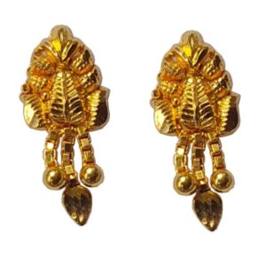 Solid 22K/18K/14K Fine Gold Certified Stamped Triple Chain Design Earring