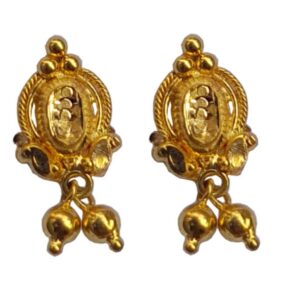 Solid 22K/18K/14K Fine Gold Certified Stamped Hanging Beads Design Earring