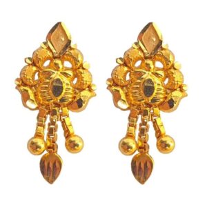 Solid 22K/18K/14K Fine Gold Certified Stamped Unique Stud Design Earring