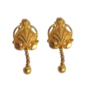 Solid 22K/18K/14K Fine Gold Certified Stamped Single Chain Design Earring