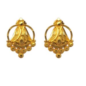 Solid 22K/18K/14K Fine Gold Certified Stamped Unique Design Earring