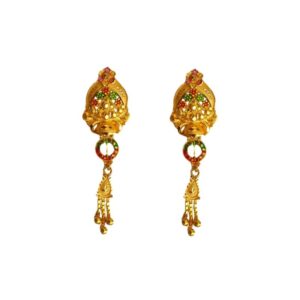 Solid 22K/18K/14K Fine Gold Certified Stamped Stunning Carved Design Earring