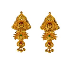 Solid 22K/18K/14K Fine Gold Certified Stamped Beautiful 3d Design Earring