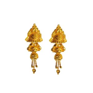 Solid 22K/18K/14K Fine Gold Certified Stamped Beautiful Abstract Design Earring