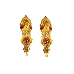 Solid 22K/18K/14K Fine Gold Certified Stamped Beauteous Lengthy Design Earring