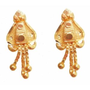 Solid 22K/18K/14K Fine Gold Certified Stamped Unique Heart Design Design Earring