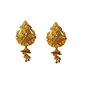 Solid 22K/18K/14K Fine Gold Certified Stamped Stunning Oval Design Earring