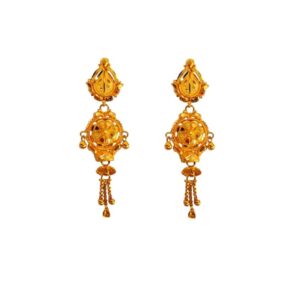 Solid 22K/18K/14K Fine Gold Certified Stamped Stunning Abstract Design Earring