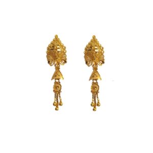 Solid 22K/18K/14K Fine Gold Certified Stamped Beautiful Chain Design Earring