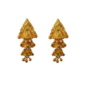 Solid 22K/18K/14K Fine Gold Certified Stamped Stunning Abstract Design Earring