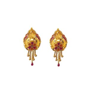 Solid 22K/18K/14K Fine Gold Certified Stamped Multiple Chain Design Earring