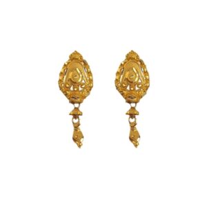 Solid 22K/18K/14K Fine Gold Certified Stamped Beautiful Oval Design Earring