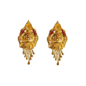 Solid 22K/18K/14K Fine Gold Certified Stamped Elegant Chain Design Earring