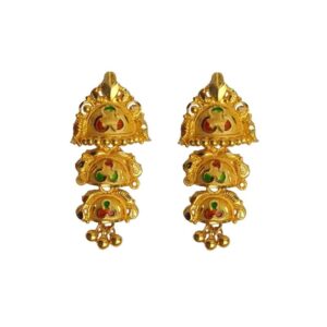 Solid 22K/18K/14K Fine Gold Certified Stamped Unique Abstract Design Earring