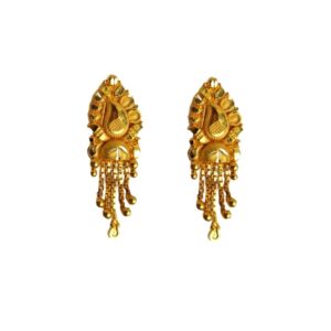 Solid 22K/18K/14K Fine Gold Certified Stamped Multiple Chain Design Earring