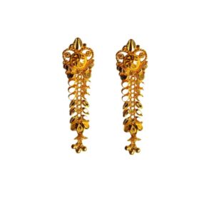 Solid 22K/18K/14K Fine Gold Certified Stamped Unique Lengthy Design Earring