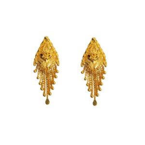 Solid 22K/18K/14K Fine Gold Certified Stamped Multiple Chain Design Earring
