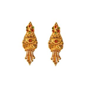 Solid 22K/18K/14K Fine Gold Certified Stamped Unique Abstract Design Earring