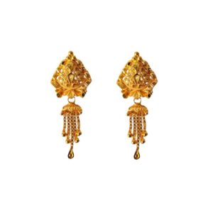 Solid 22K/18K/14K Fine Gold Certified Stamped Stunning Abstract Design Earring