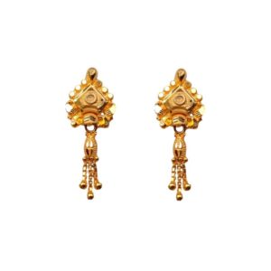 Solid 22K/18K/14K Fine Gold Certified Stamped Hanging Beads Design Earring