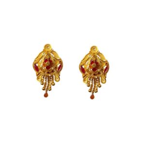 Solid 22K/18K/14K Fine Gold Certified Stamped Multiple Chain Design Earring