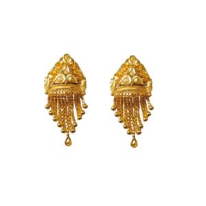 Solid 22K/18K/14K Fine Gold Certified Stamped Elegant Chain Design Earring