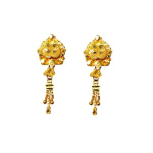 Solid 22K/18K/14K Fine Gold Certified Stamped Lengthy Chain Design Earring