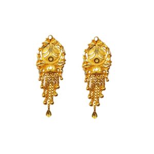 Solid 22K/18K/14K Fine Gold Certified Stamped Multiple Chain Design Earring