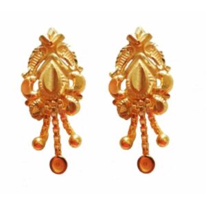 Solid 22K/18K/14K Fine Gold Certified Stamped Stunning 3d Carved Design Earring