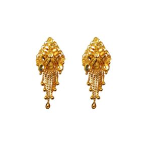 Solid 22K/18K/14K Fine Gold Certified Stamped Multiple Chain Design Earring