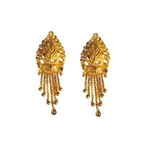 Solid 22K/18K/14K Fine Gold Certified Stamped Multiple Chain Design Earring