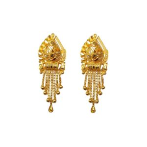 Solid 22K/18K/14K Fine Gold Certified Stamped Multiple Chain Design Earring