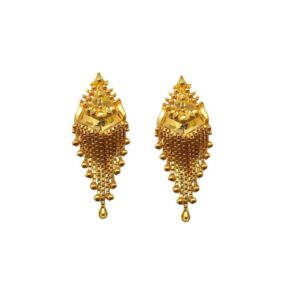 Solid 22K/18K/14K Fine Gold Certified Stamped Multiple Chain Design Earring