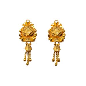 Solid 22K/18K/14K Fine Gold Certified Stamped Multiple Chain Design Earring